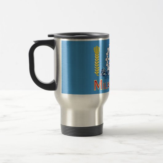 Mug De Voyage Drapeau de Milwaukee, Wisconsin (Gauche)
