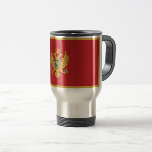 Mug De Voyage Drapeau de Monténégro (Devant droit)