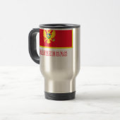 Mug De Voyage Drapeau de Monténégro avec le nom (Devant gauche)