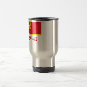 Mug De Voyage Drapeau de Monténégro avec le nom