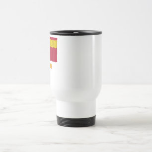 Mug De Voyage Drapeau de ondulation de Skåneland avec le nom