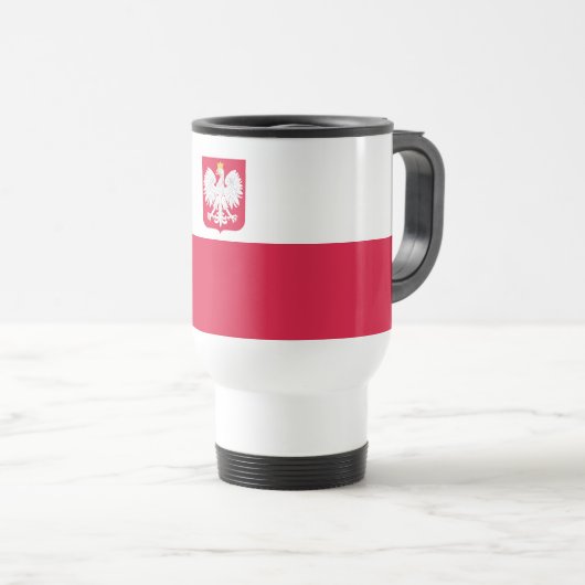 Mug De Voyage Drapeau de Pologne (Devant droit)