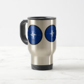Mug De Voyage Drapeau de qualité de rondeau de l'OTAN (Devant gauche)