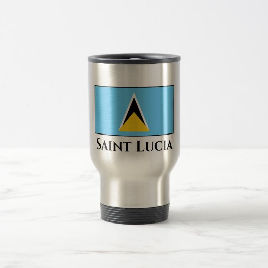 Mug De Voyage Drapeau de Sainte-Lucie (Centre)