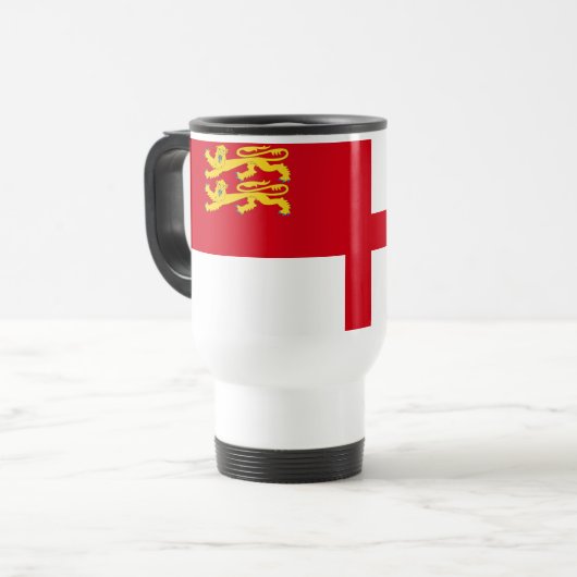 Mug De Voyage Drapeau de Sercq (Devant gauche)