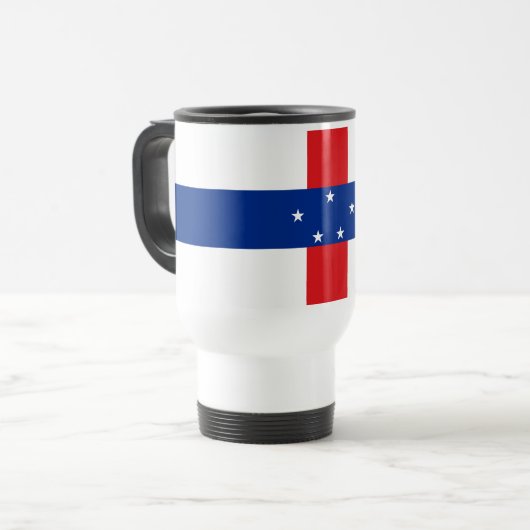 Mug De Voyage Drapeau des Antilles Pays-Bas (Devant gauche)