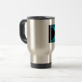 Mug De Voyage Drapeau des Bahamas Arête sombre (Devant gauche)