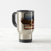Mug De Voyage Drapeau des Etats-Unis d'aigle chauve (Devant gauche)