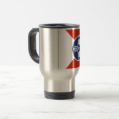 Mug De Voyage Drapeau des TIC Wichita Kansas (Devant gauche)