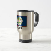 Mug De Voyage Drapeau du Belize (Devant droit)