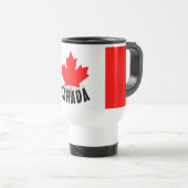 Mug De Voyage Drapeau du Canada à feuille d'érable rouge vif (Devant droit)