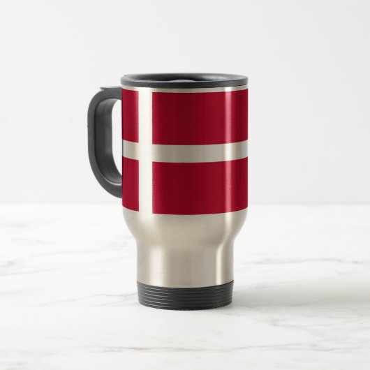 Mug De Voyage Drapeau du Danemark (Devant gauche)