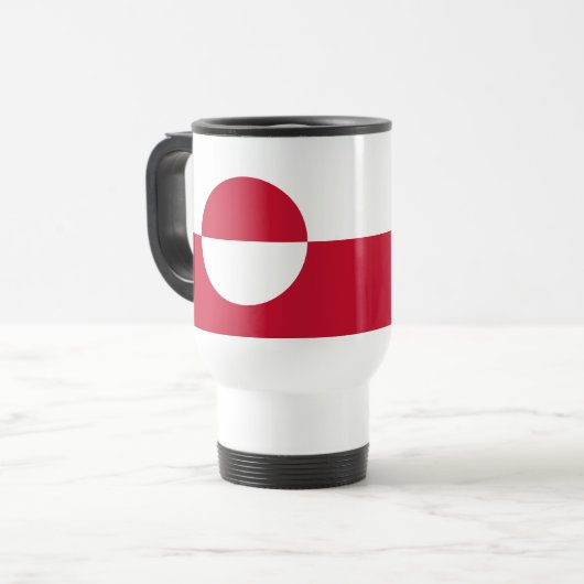 Mug De Voyage Drapeau du Groenland (Devant gauche)
