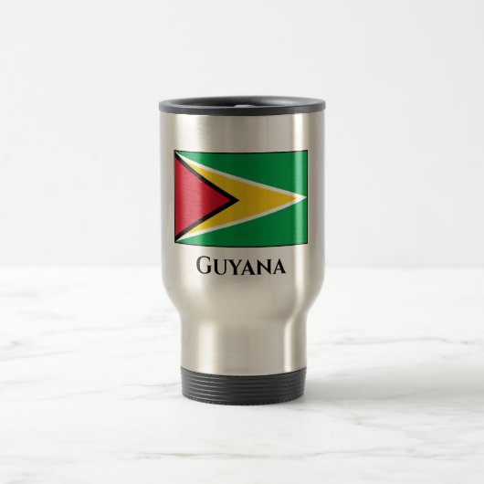 Mug De Voyage Drapeau du Guyana (Guyana) (Centre)