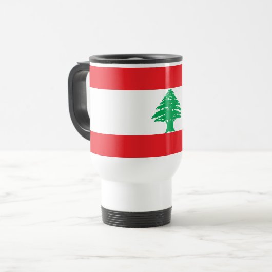 Mug De Voyage Drapeau du Liban (Devant gauche)