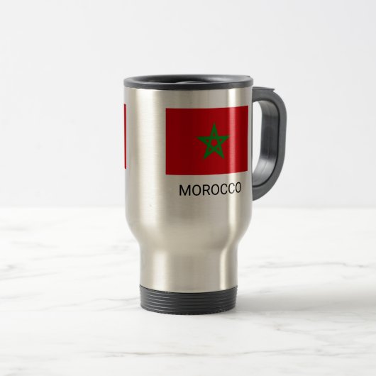 Mug De Voyage Drapeau du Maroc (Devant droit)