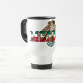 Mug De Voyage Drapeau du Mexique et pyramide (Devant gauche)