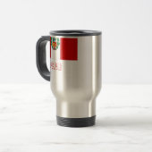Mug De Voyage Drapeau du Pérou avec le nom (Devant gauche)