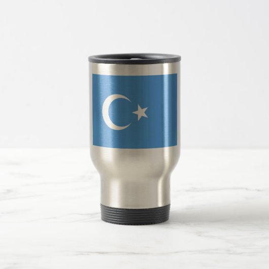 Mug De Voyage Drapeau du Turkestan oriental Ouyghur (Centre)