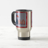 Mug De Voyage Drapeau et texte des États-Unis (Devant gauche)
