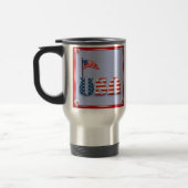 Mug De Voyage Drapeau et texte des États-Unis (Gauche)