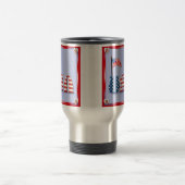 Mug De Voyage Drapeau et texte des États-Unis (Centre)