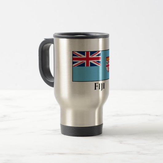 Mug De Voyage Drapeau Fidji (Devant gauche)