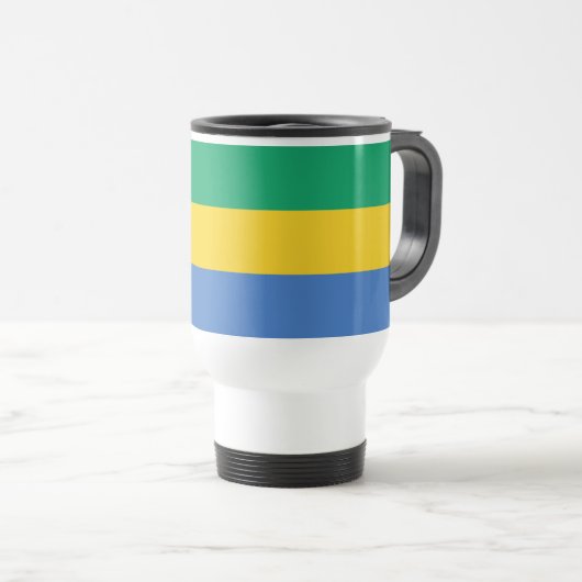 Mug De Voyage Drapeau Gabon (Devant droit)