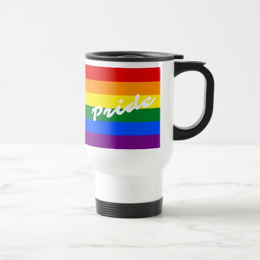 Mug De Voyage Drapeau Gay pride arc-en-ciel 6 bandes LGBT (Droite)