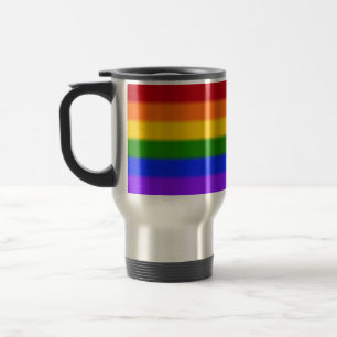 Mug De Voyage Drapeau Gay pride arc-en-ciel plat