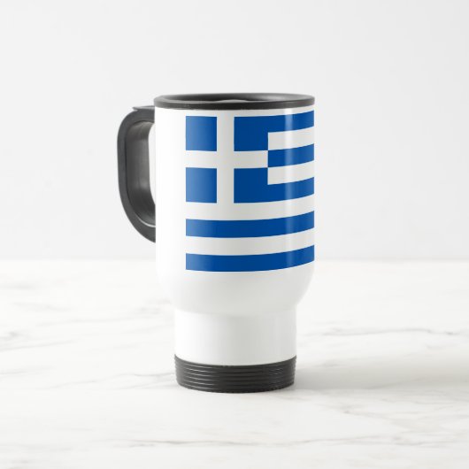 Mug De Voyage Drapeau grec (Devant gauche)