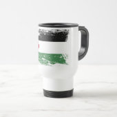 Mug De Voyage Drapeau grunge de la Palestine (Devant droit)