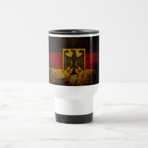 Mug De Voyage Drapeau grunge noir de l'Allemagne