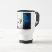 Mug De Voyage Drapeau grunge noir du Guatemala (Devant droit)