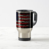 Mug De Voyage Drapeau Grunge U.S.A (Devant droit)