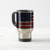 Mug De Voyage Drapeau Grunge U.S.A (Devant gauche)
