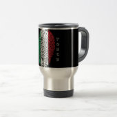 Mug De Voyage Drapeau italien d'empreinte digitale de contact (Devant droit)