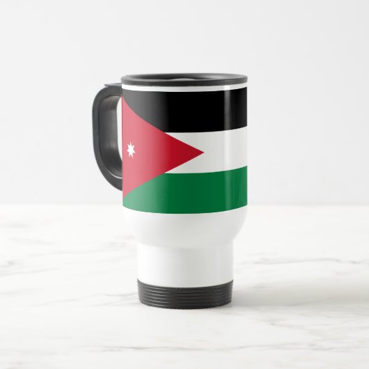 Mug De Voyage Drapeau Jordanie (Devant gauche)