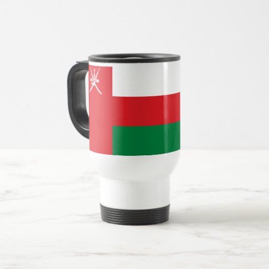 Mug De Voyage Drapeau Oman (Devant gauche)