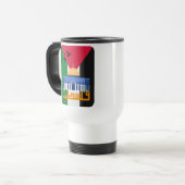 Mug De Voyage Drapeau palestinien avec texte arabe (Devant gauche)