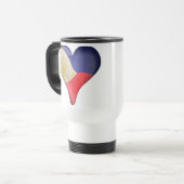 Mug De Voyage Drapeau philippin à un coeur (Devant gauche)