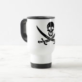 Mug De Voyage Drapeau pirate crâne épées croisées (Devant gauche)