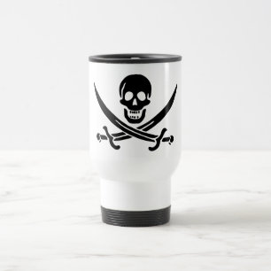 Mug De Voyage Drapeau pirate crâne épées croisées