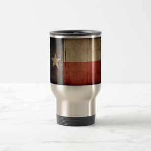 Mug De Voyage Drapeau robuste de Wood Texas