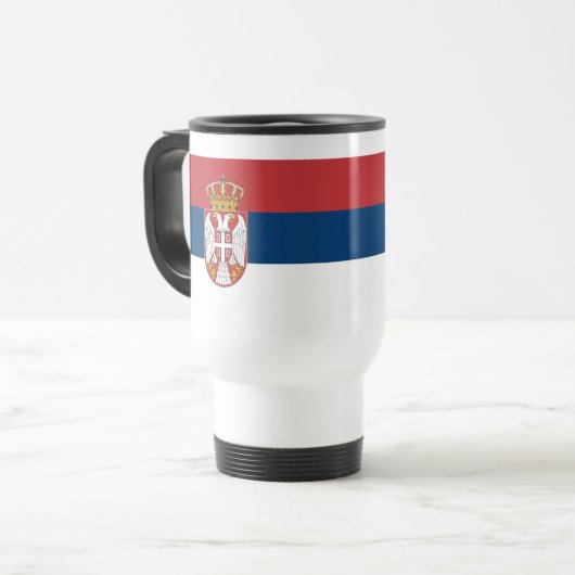 Mug De Voyage Drapeau serbe (Devant gauche)
