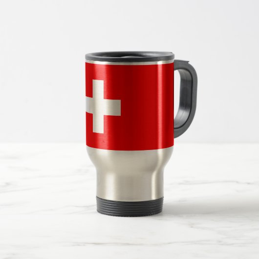 Mug De Voyage Drapeau Suisse (Devant droit)