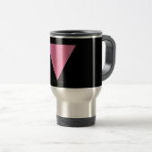 Mug De Voyage Drapeau triangle rose de SlipperyJoe's symbole ros (Devant droit)