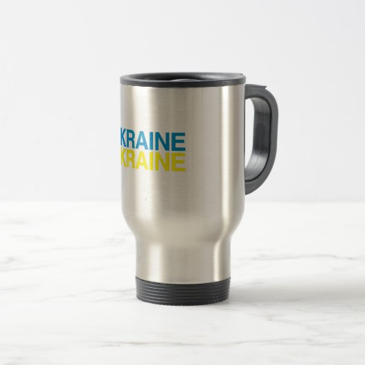Mug De Voyage Drapeau UKRAINE (Devant droit)