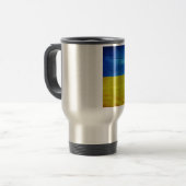 Mug De Voyage Drapeau ukrainien stylisé (Devant gauche)