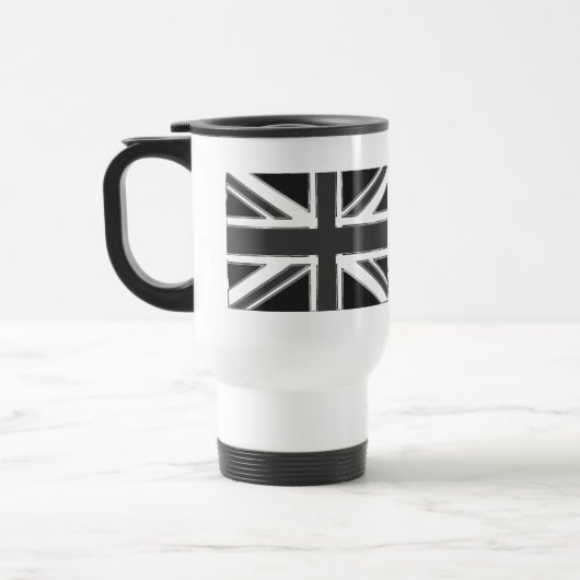 Mug De Voyage Drapeau Union Jack du Royaume-Uni - Chrome (Gauche)